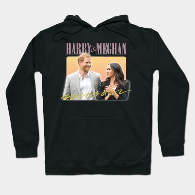 Harry & Meghan Retro Aesthetic Hoodie by DankFutura